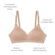 thumbnail image 3 of Bra Warner's Cloud 9 Super Soft Wireless 1269 Sand Shell 36A, 3 of 4