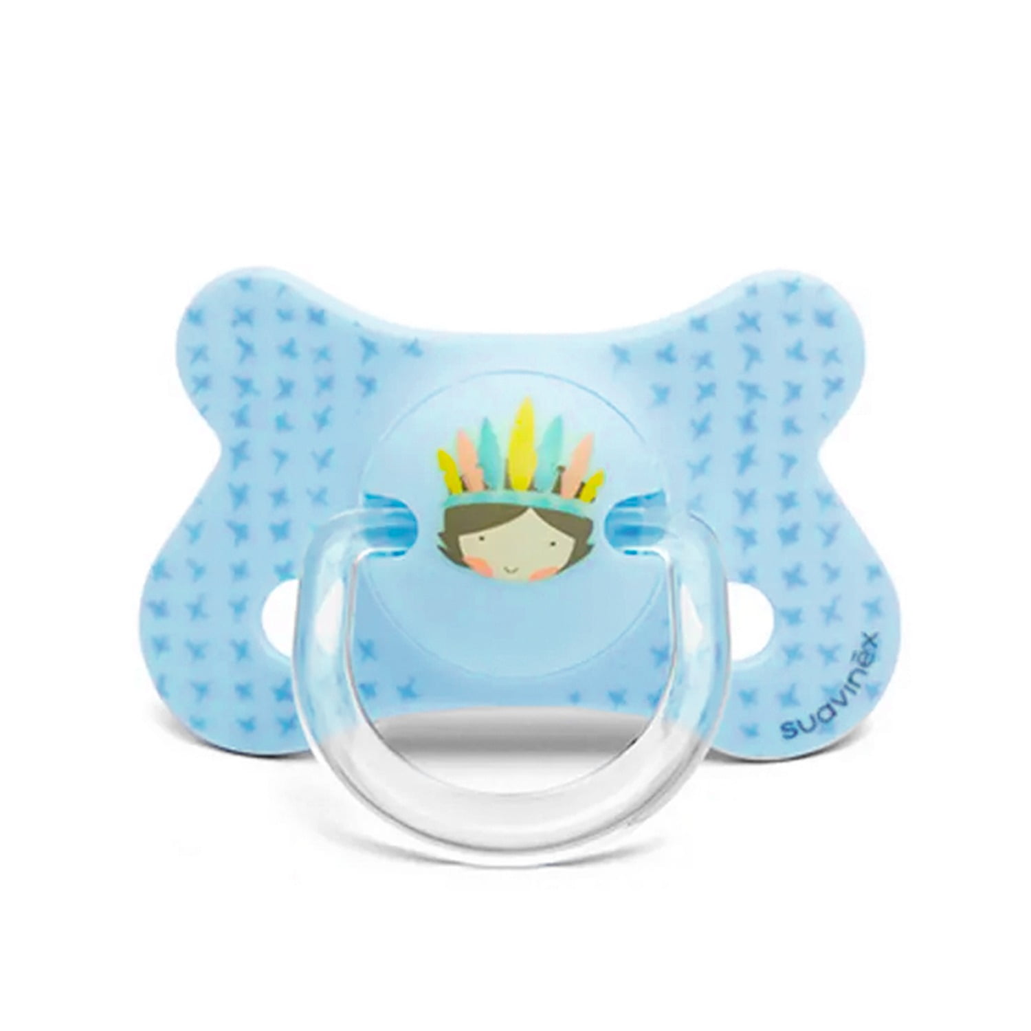 Suavinex - Chupete Fusión Azul Con Tetina Anatómica De Silicona -2/4 Meses