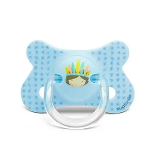 Suavinex - Chupete Fusión Azul Con Tetina Anatómica De Silicona -2/4 Meses