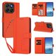 thumbnail image 2 of Funda Cartera Trébol para Motorola Moto G67 5G/G77 5G con Ranuras Tarjetas y Carga Inalámbrica Naranja, 2 of 6