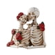 thumbnail image 5 of Estatua De Calavera De Pareja Decoración De Halloween Romántica Para Gabinete Patio Tomados De La Mano Blanco, 5 of 5