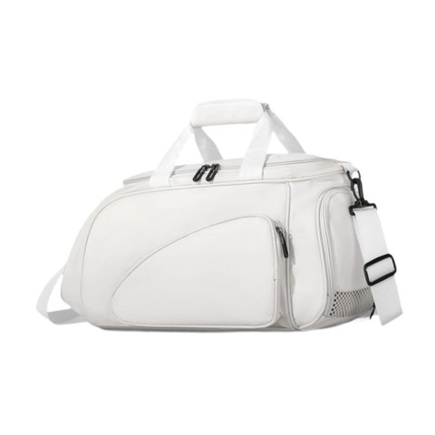 Magideal - Bolsa De Entrenamiento De Tenis De Mesa, Bolsa Deportiva Para Gimnasio, Bolsa De Almacenamiento Con Compartimentos, Bandolera, Portaequipaje Para Pala Blanco