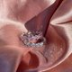 thumbnail image 5 of Anillo de Banda de Boda para Mujer de Plata Esterlina 100% 925 con Corazón de Amor, Circonia Cúbica y Gema de Zafiro Rosa, Joyería Fina, 5 of 8