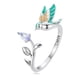 thumbnail image 3 of Conjunto anillo y aros pajaro colibri plata 925, 3 of 3