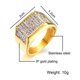 thumbnail image 3 of Anillo Cuadrado Gold Titan Diamantes Moda Masculina 2020, 3 of 3