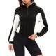 thumbnail image 1 of ATHLECHIC Onfers Mujeres Sudaderas Recortadas con Media Cremallera Manga Larga Pulóver Sobredimensionado Ropa de Otoño con Bolsillos M Negro Blanco, 1 of 5