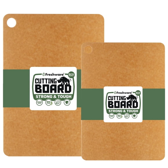 Juego de 2 tablas de cortar Freshware Wood para cocina