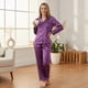 thumbnail image 2 of Pijama Mujer Satinado 2 Piezas Manga Larga Botones Colores 038, 2 of 2