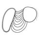 thumbnail image 4 of Gargantilla Collar Hombro Borla Cadena Para Accesorio De Ropa Collar Grueso, 4 of 5