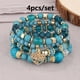 thumbnail image 1 of Heart Charm Beads Layered Bracelet Set Pompomia Bracelet Charm Vintage Jewelry Valentine's Day Gift, 1 of 5