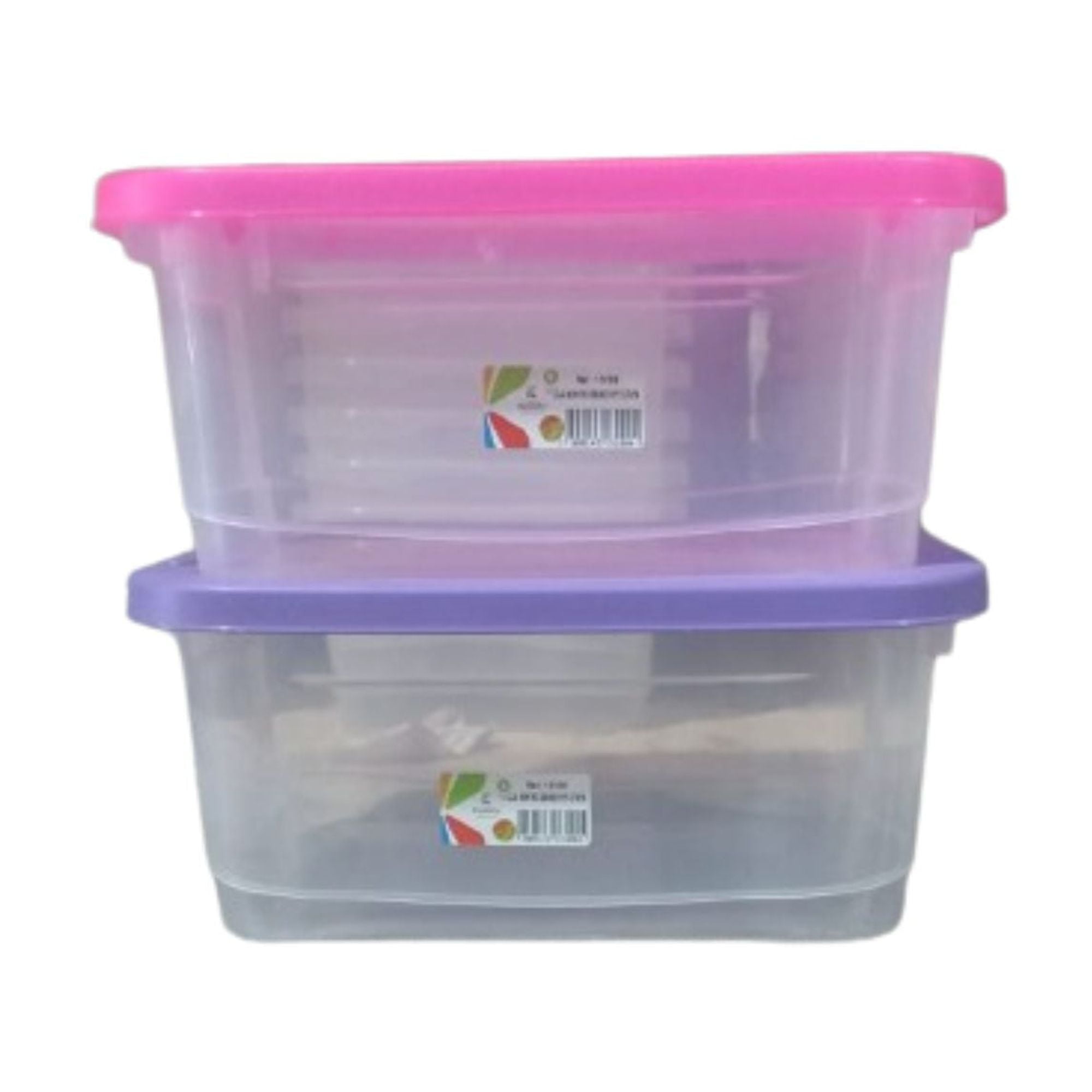 Genérico - Tapers Transparente Con Tapa Hermetica Rectangular