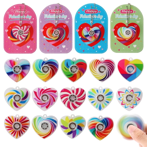 Set de llaveros Fidget Spinner KNFINNDUU para el Día de San Valentín