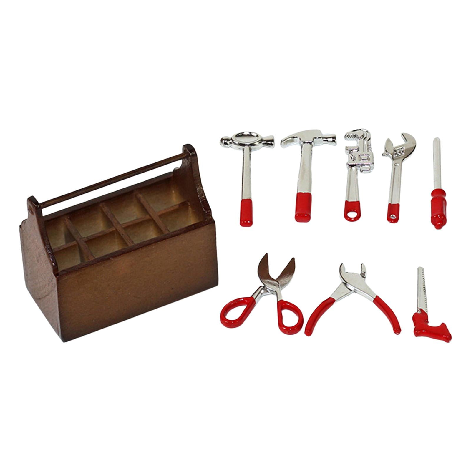 Magideal - Caja De Herramientas En Miniatura Modelo Contenedor Para Casa De Muñecas 1/12 Micro Paisaje Juguetes