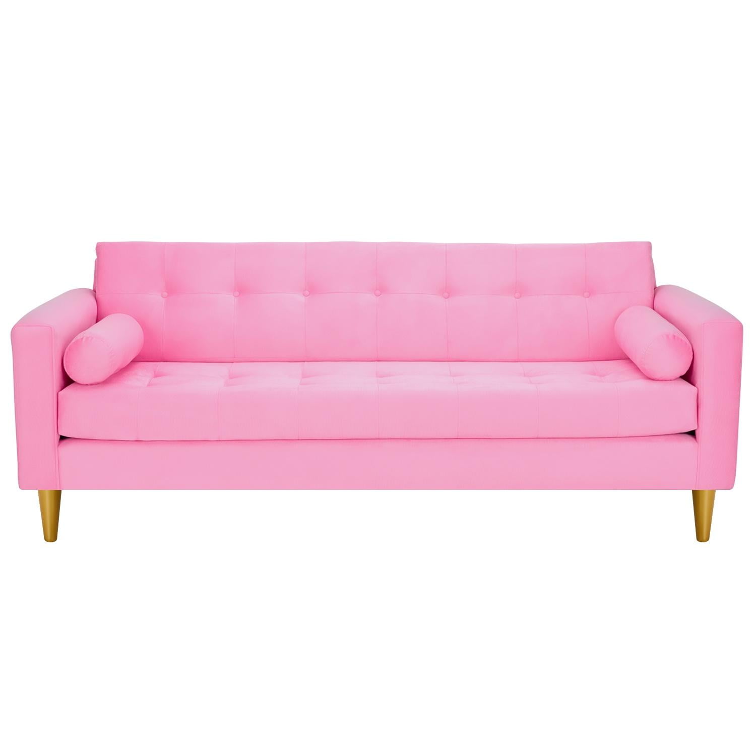 Bodevir - Sofa Retro 3cg Felpa 01 Rosado