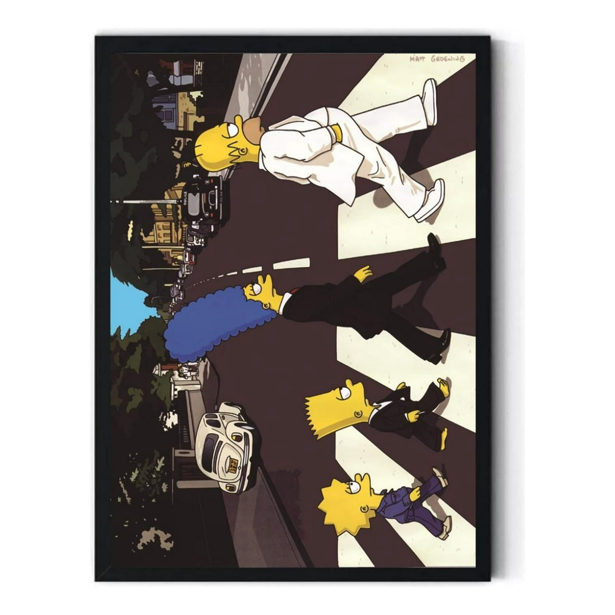 Genérico - Cuadro Familia Simpson En Paso Sebra Medidas 30x40