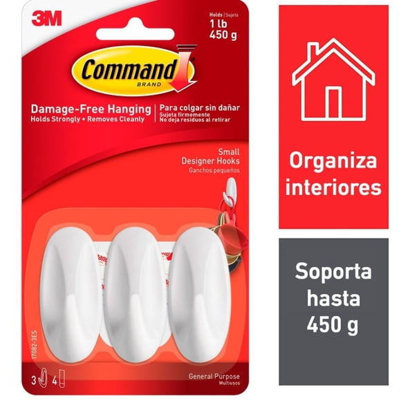 Ganchos Pequeños 3 unidades, 1 Un