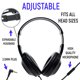 thumbnail image 4 of Auriculares Eduvy 12 unidades con micrófono, color negro, 4 of 6