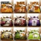 thumbnail image 1 of Kawai Kids Duvet Cover Set Bed00x200 Size Bedding Sets Dogs Full Quilt Case Linen Pillowcase Bed Sheets, 1 of 5