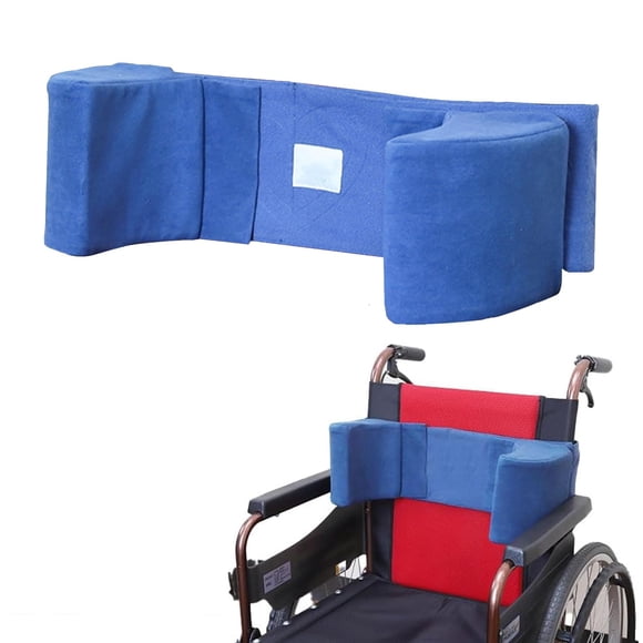 Cojín de soporte lateral para silla de ruedas Migeek para personas mayores, color azul