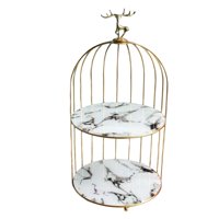 Magideal - Organizador De Maquillaje, Bandeja De Tocador, Soporte De , Estante De Almacenamiento De Cosméticos De Lujo Para Dormitorio, Sala De Estar , 2 Niveles