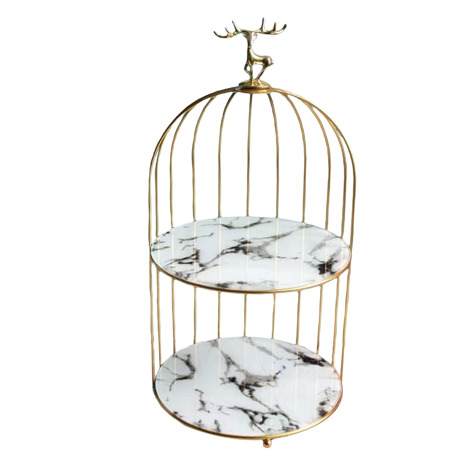 Magideal - Organizador De Maquillaje, Bandeja De Tocador, Soporte De , Estante De Almacenamiento De Cosméticos De Lujo Para Dormitorio, Sala De Estar , 2 Niveles