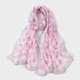 thumbnail image 1 of suxuMhao Bufanda de Gasa, Bufanda Ligera Estampada Transparente con Estampado Floral, Bufanda Suave y Transpirable de Verano, 59 Pulgadas, 1 Pieza, Gris + Rosa Claro, Accesorio Elegante y Versátil, 1 of 2