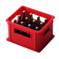 Magideal - Casa De Muñecas Modelo De Cerveza En Miniatura Accesorios De Juguete, Suministros Accesorios De Tiro Casa De Muñecas En Miniatura Marco De Vino Muñeca , Rojo