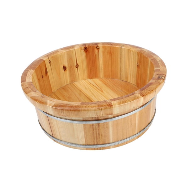 Cuenca para baño de pies de madera, bañera, cubo para baño de pies, suministros para el hogar, baño de pies, bañera de madera para pedicura, cubo para 16x44cm B