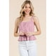 thumbnail image 1 of Top Camisola De Canalé Con Lazo Delantero Y Peplum De Encaje, 1 of 4