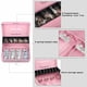 thumbnail image 4 of Caja de efectivo xilada con bandeja para dinero y cerradura con llave, color rosa, 4 of 8