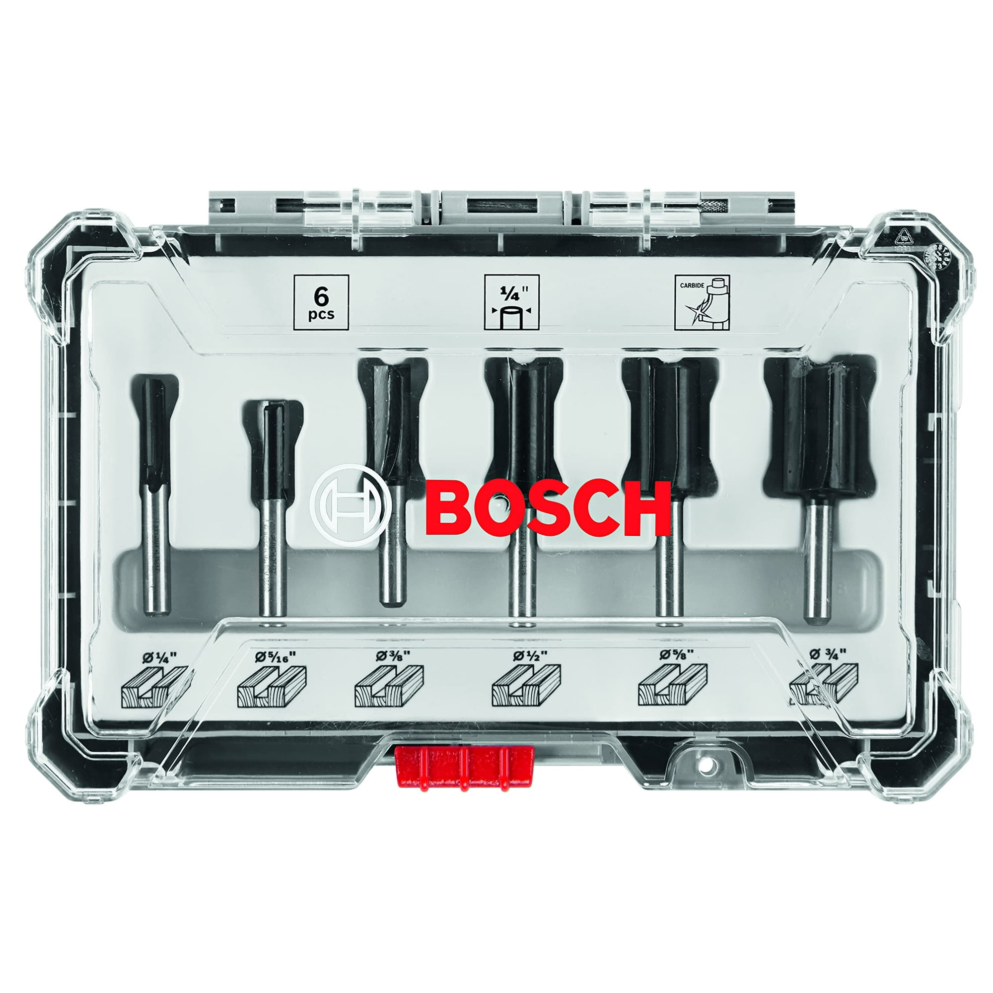 Juego De Brocas Fresadoras Bosch Rbs006sbs, 6 Piezas, Con Punta De Carburo