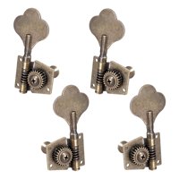 Magideal - Clavijas De Afinación De Bajo De 4 Piezas Clavijas De Afinación De Cuerda Perilla Abierta Botón De Cuerda De Guitarra Clavijas De Afinación De Ukelele 2L2R Bronce