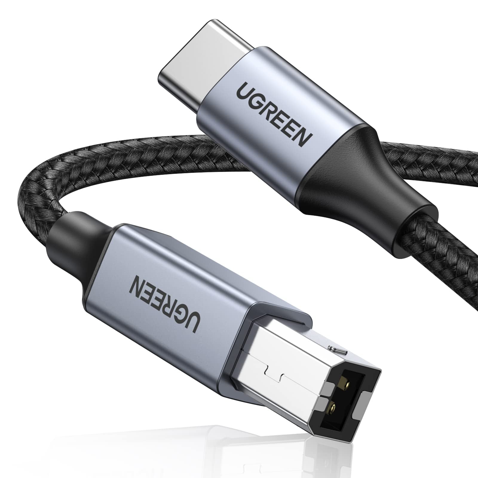 Cable De Impresora Usb C A Usb B 2.0 Ugreen De 6 Pies Para Macbook Pro/air