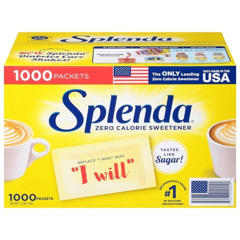 Splenda Endulzante Natural Sin Calorias En Polvo 1000 Sobres