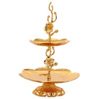 Magideal - Elegante Estatua Forma Forma Forma De 2 Niveles Para Cupcakes, Platos De Postre, Bandeja Para Aperitivos, Bandeja Para , Soporte De Exhibición Para