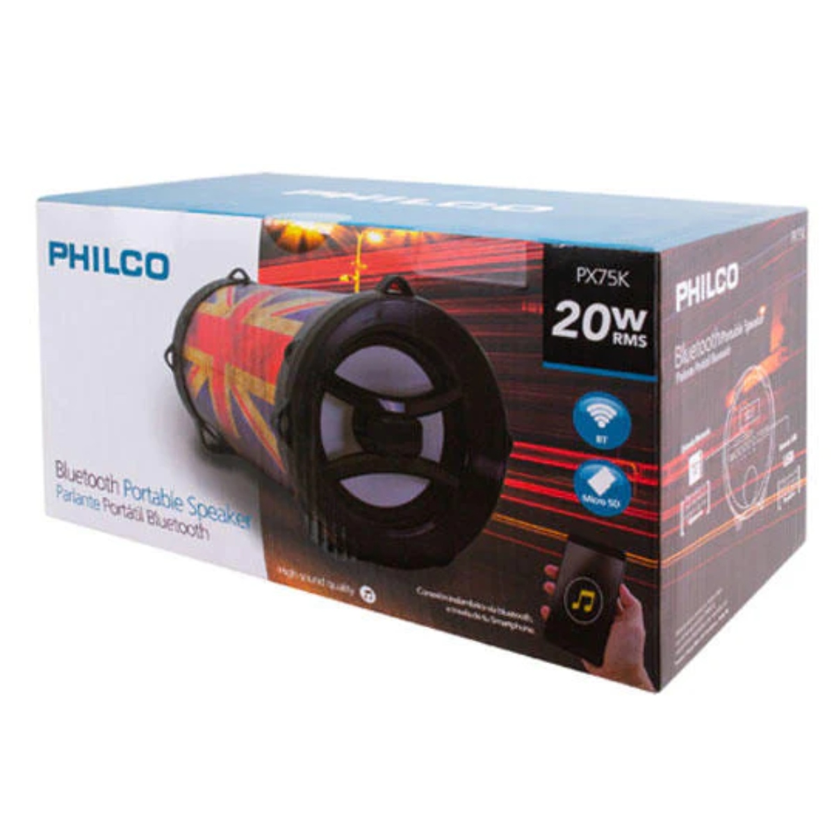 Bazooka Led Bluetooth Philco Diseño 2