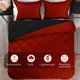 thumbnail image 5 of Juego de edredón downluxe, tamaño king, rojo y negro, 3 piezas, 5 of 6