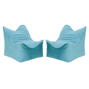 Bodevir - Set Pouf Potter 1C Felpa Turquesa