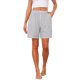 thumbnail image 1 of INSPIRE CHIC Pantalones Cortos de Modal para Mujer  Suaves Pantalones de Dormir de Viscosa con Bolsillos y Cintura Elástica Pantalones de Pijama Transpirables S Rayas Blancas, 1 of 6