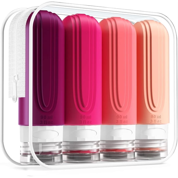 Botellas de Viaje Mrsdry 90 ml 3 oz TSA Aprobado 4 Unidades
