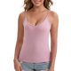 thumbnail image 1 of INSPIRE CHIC Camisola de Mujer Regreso a Clases Cuello en V Ligera Tirantes Finos Sólida Sin Mangas Top M Rosa, 1 of 6