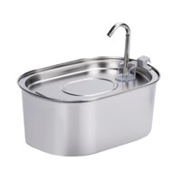 Magideal - Fuente De Agua Para Mascotas De Acero Inoxidable Para Gatos, Fuente Para Beber, Fuente De Agua Para Mascotas Automática Silenciosa De 3.2L, Suministro