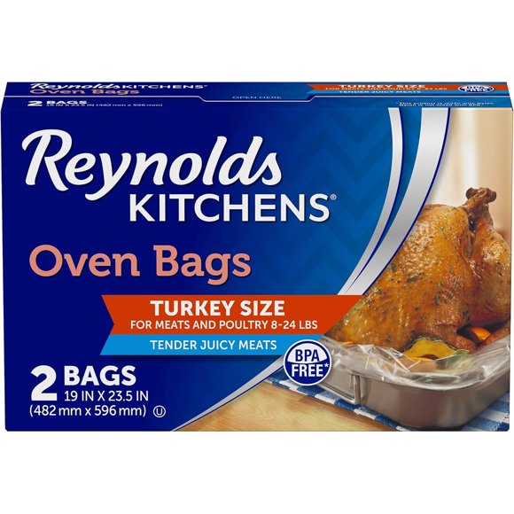 Reynolds Kitchens Turkey Oven Roasting Bags, Holds Up to 24 lb