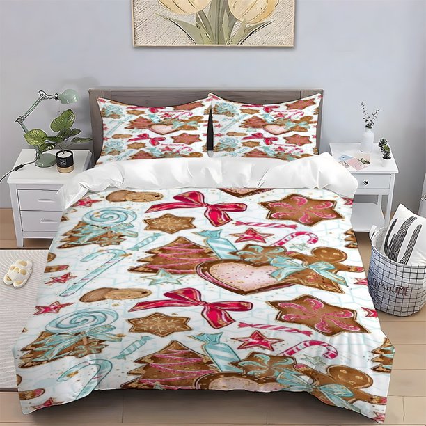 Christmas Decoration Printed Bedding Set 100% Polyester Soft Skin-Friendly