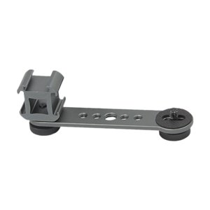 Magideal - Placa De Montaje De Zapata Triple, Tornillo De Triple Cabeza De 1/4'', Accesorios, Poste De Extensión Para Soporte De Micrófono Con Rosca De 1 Gris