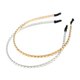 thumbnail image 1 of 2 Piezas de Diademas con Forma de Cadena de Eslabones de Metal Retorcido Accesorios para Mujeres Tono Dorado Tono Plateado 4.72"x0.2", 1 of 7