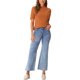 thumbnail image 2 of INSPIRE CHIC Camisetas de media manga para mujeres Regreso a clases Cuello alto Blusas casuales sólidas elásticas suaves de longitud hasta el codo M Naranja oscuro, 2 of 6
