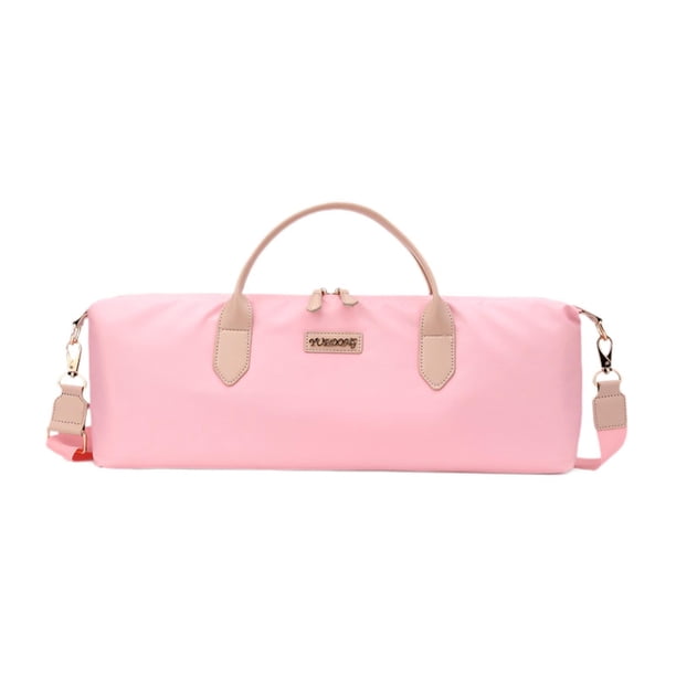 Estuche portátil para transporte de flauta, cubierta para instrumentos musicales resistente al desgaste con correa ajustable, bolso de mano de 20x8x3 Rosa