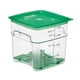 thumbnail image 2 of Recipiente Graduado Cuadrado Policarbonato 4 Litros. Con Tapa Verde Y Drenaje, 2 of 4