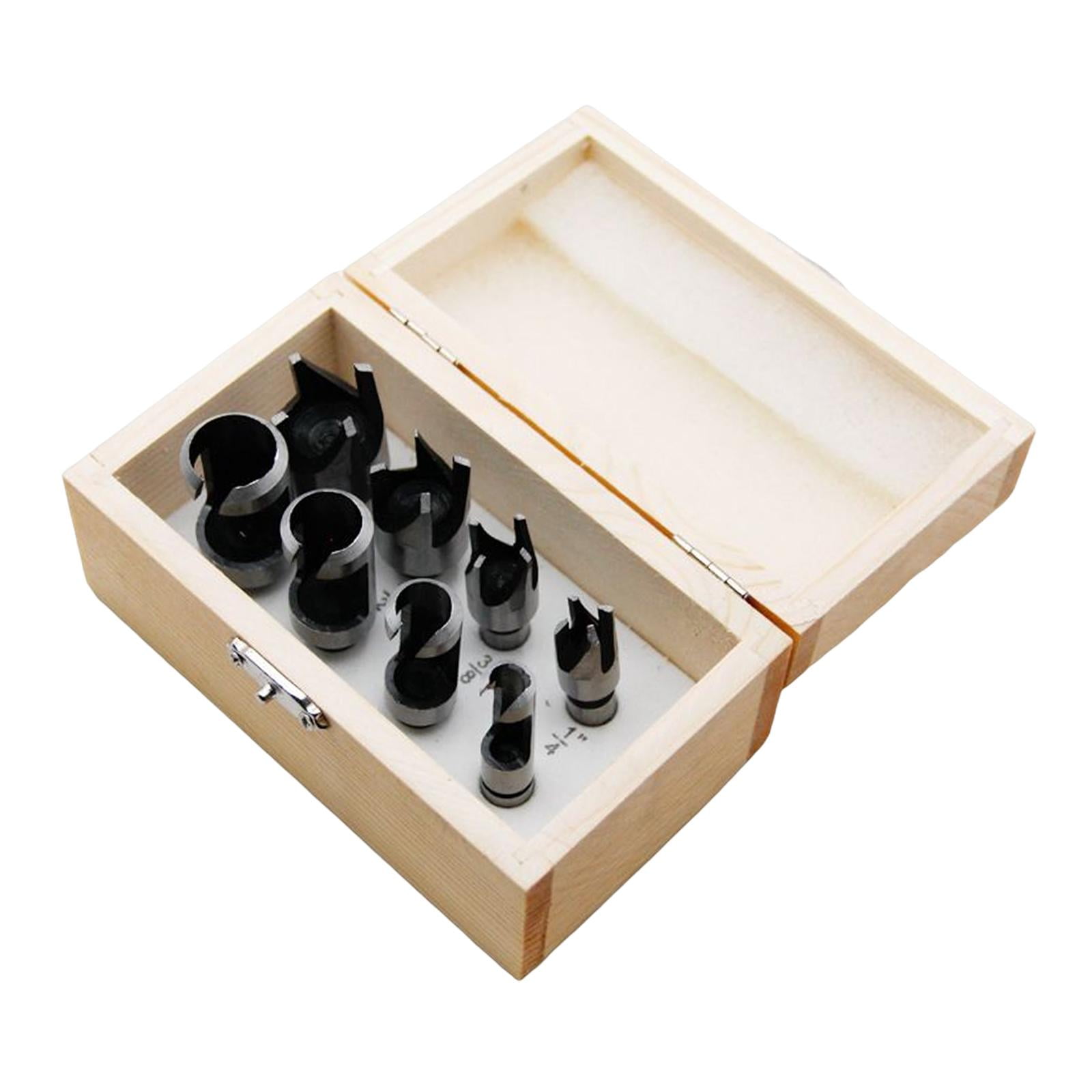 Ioensy - Juego De Brocas De Corcho, Cortador De Tapón De Madera, 8x, Juego De Brocas Con Agujeros Avellanados